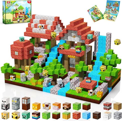 Magnetic Blocks - 150PCS Magnetic Building Blocks Road Forest Magnetic Cubes - Magnetic Toys for Montessori Toddler Birthday Gifts -STEM Sensory Construction Toys for Kids Ages 3+ for Boy & Girl in Kuwait