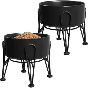 أوعية مرتفعة من الكلاب ، وعاء الكلب المرتفع من السيراميك مع حامل معدني مضاد للانزلاق وغير معدن ، و 2 حزمة الأطعمة للحيوانات الأليفة وأوعية تغذية الماء للكلاب الصغيرة والمتوسطة (أبيض ، 3.5 كوب) in Kuwait