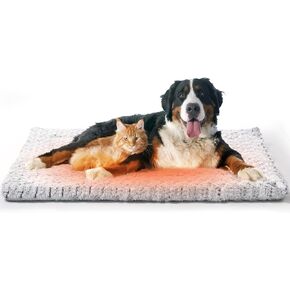 Self Warming Cat Bed 24 x 18 in - Dogs Cat Beds for Indoor Outdoor, Machine Washable, 3cm/1.18in Thickened Pet Heating Pad for Cats & Dogs, Double Side Premium Soft in Kuwait