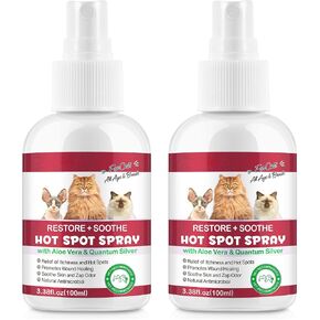 Hot Spot Spray for Cats, Itch Relief for Cats, Relieve Irritated Skin, Long Lasting Moisturizing, Emotional Soothing,Pure Plant-Based Ingredients-100ml in Kuwait