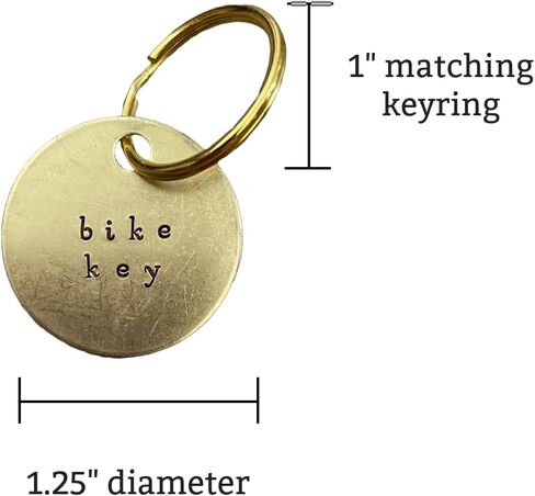 Metal Key Labels - Keychain Identifier Tags with Keyrings - Key Organization - Key ID fobs - 100% Brass, Hand Stamped Engraved - House, Shed, Gate, Pool, Closet, Locker, Safe, Truck (home) in Kuwait