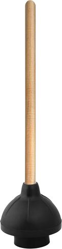 Superio Plunger, Black Rubber, Natural Wood Handle in Saudi Arabia