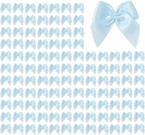100 Pcs Mini Pink Bows, 1 Inch Satin Ribbon Bows for Crafts, DIY Sewing, Wedding, Party Decorations, Gift Wrapping, Hair Accessories & Appliques in Kuwait