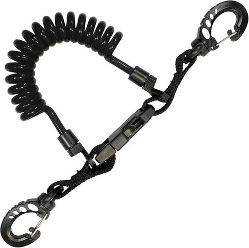 Scuba Choice Scuba Diving Shark Coil Lanyard with Snaps and Quick Release Buckles, Blue in Kuwait