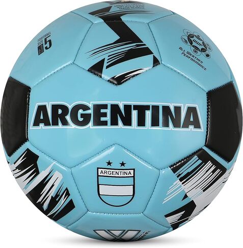 كرات المنتخب الوطني لكرة القدم فيزاري | جلد صناعي ومطاط متين، ثلاثة أحجام، تسع كرات ريفية - ارفع مستوى لعبك مع تمثيل الفريق المميز in Kuwait