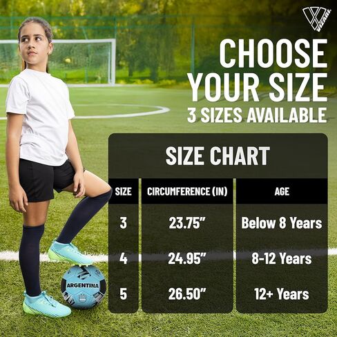 كرات المنتخب الوطني لكرة القدم فيزاري | جلد صناعي ومطاط متين، ثلاثة أحجام، تسع كرات ريفية - ارفع مستوى لعبك مع تمثيل الفريق المميز in Kuwait