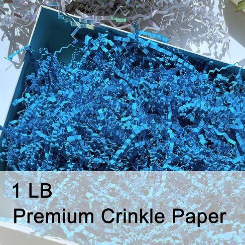 MARSROAM Navy Blue Crinkle Paper Shred Filler 1 LB for Gift Wrapping Birthdays Weddings Anniversaries Valentines Day Party Decorations in Kuwait