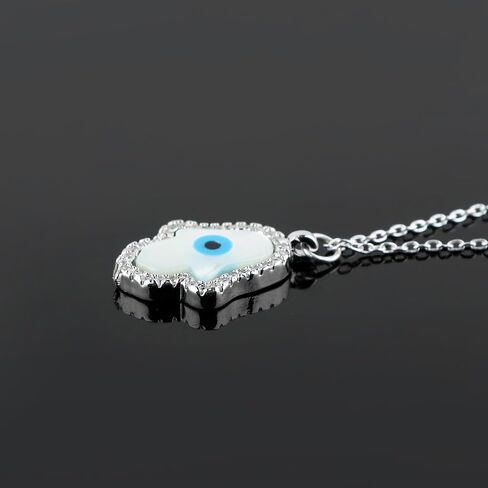 AURA GEMS Natural Blye Kyanite Crystals Pendant Necklace, Ball Shape, Chakra Energy Healing Gemstone, Real Crystal, Birthstone, Beautiful Women Simple Jewelry, Silver Plated Jewelry 18 inch in Saudi Arabia