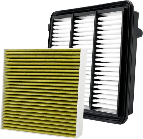 2PCS Cabin Engine Air Filter Kit JM802 JM2205 Fits for 2017-2024 CIVIC 2.0L, 2023-2024 HR-V HRV 2.0L, Replacement for CF11182, CA12051, 17220-5BA-A00, 80292-TF0-G01 in Saudi Arabia