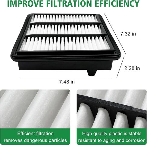 2PCS Cabin Engine Air Filter Kit JM802 JM2205 Fits for 2017-2024 CIVIC 2.0L, 2023-2024 HR-V HRV 2.0L, Replacement for CF11182, CA12051, 17220-5BA-A00, 80292-TF0-G01 in Saudi Arabia