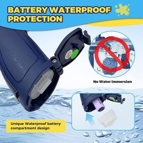Electric Water Gun,Water Gun With Muzzle Light,Automatic Squirt Gun Long Range Blaster Up To 32 FT,Outdoor Party Shooting Game Toy With 2 Water Tanks & 2 Batteries,Ideal Summer Gift for Kids & Adults. in Saudi Arabia