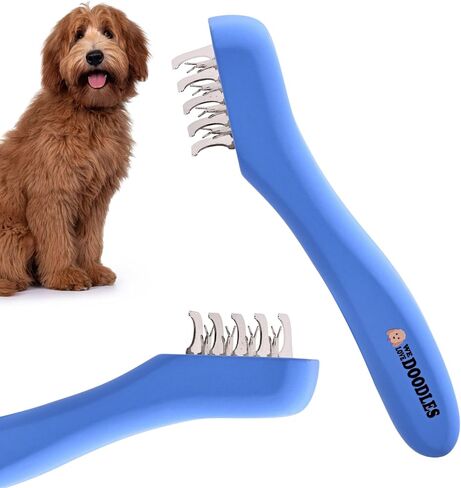 We Love Doodles Dematting Comb for Dogs - Dog Hair Mat Remover, Detangler Comb & Deshedding Tool, Removes Tangles, Knots, & Loose Hair, Metal Comb, Ergonomic Handle (9 Blade) in Saudi Arabia