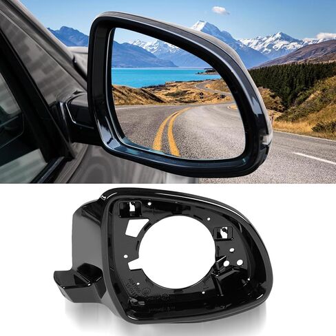 Jaronx متوافق مع إطار الإسكان Side Mirror Side BMW X3 F25 2014-2016/X4 F26 2014-2017/X5 F15 2014-2018/X6 F16 2014-2019 ، إطار غطاء السائق السوداء السوداء الداعمة لـ BMW 51167327911 in Kuwait