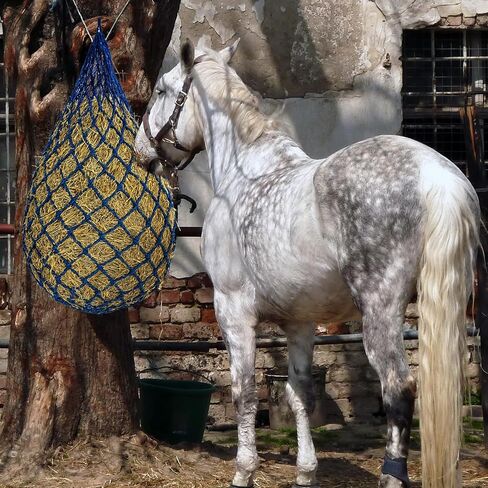 2 pcs 40" Hay Net for Horses,Slow Feed Hay Bag Feeder, Made from Durable Nylon Rop, Regulate Intake of Hay hence Improve Digestion,for Horses Goat Sheep Hanging Slow Feed Hay Bag in Saudi Arabia