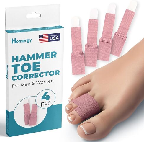 Homergy Hammer Toe Corrector & Straightener, 4-Pack Toe Tape for Women in Saudi Arabia