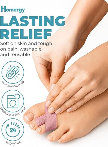 Homergy Hammer Toe Corrector & Straightener, 4-Pack Toe Tape for Women in Saudi Arabia