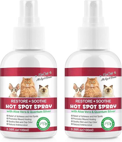 Hot Spot Spray for Cats, Itch Relief for Cats, Relieve Irritated Skin, Long Lasting Moisturizing, Emotional Soothing,Pure Plant-Based Ingredients-100ml in Kuwait