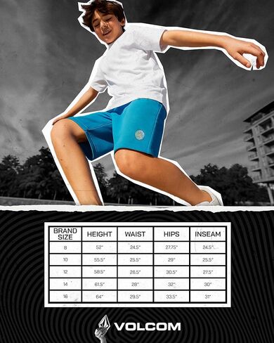 Volcom Boys Athletic Shorts - Soft Fleece Sweat Shorts for Boys - Gym Shorts for Basketball Running & Daily Play (Size: 8-16) in Saudi Arabia