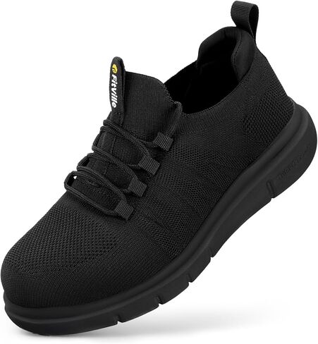 أحذية Fitville Steel Toe للرجال على نطاق واسع من أحذية العمل المركب للرجال إثبات ثقب ، حجم 14 جميع الأسود in Saudi Arabia