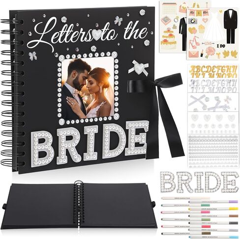 Fullhawl Graduation Scrapbook Kit 8 x 8 Inch Gold Black Grad Memory Book DIY Graduation Picture Album with Stickers and Markers for 2025 College High School Graduation Gifts Party Supplies, 40 Sheets in Saudi Arabia