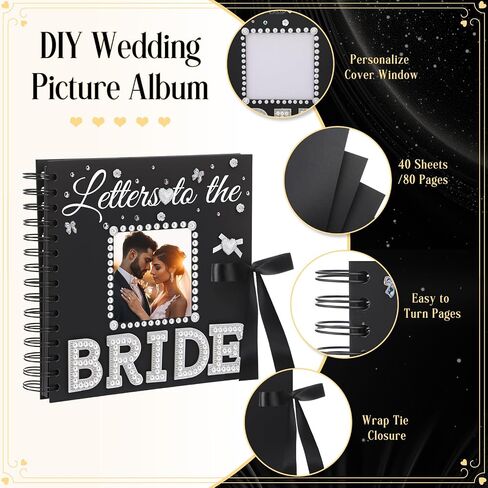 Fullhawl Graduation Scrapbook Kit 8 x 8 Inch Gold Black Grad Memory Book DIY Graduation Picture Album with Stickers and Markers for 2025 College High School Graduation Gifts Party Supplies, 40 Sheets in Saudi Arabia