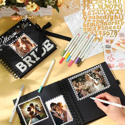 Fullhawl Graduation Scrapbook Kit 8 x 8 Inch Gold Black Grad Memory Book DIY Graduation Picture Album with Stickers and Markers for 2025 College High School Graduation Gifts Party Supplies, 40 Sheets in Saudi Arabia