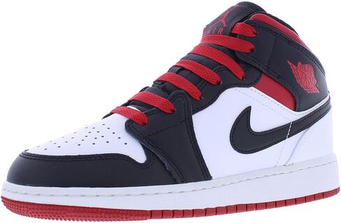 Jordan 1 Mid Baby/Toddler Shoes (DQ8425-104, White/Wolf Grey/Midnight Navy) Size 4 in Kuwait