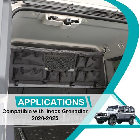 Vehicle Pet Divider Car Dog Barrier Net Pet Rear Safety Mesh Cargo Isolation Net Fence Compatible with Ineos Grenadier 2020-2024 Trunk Safety Isolation Protection net in Kuwait