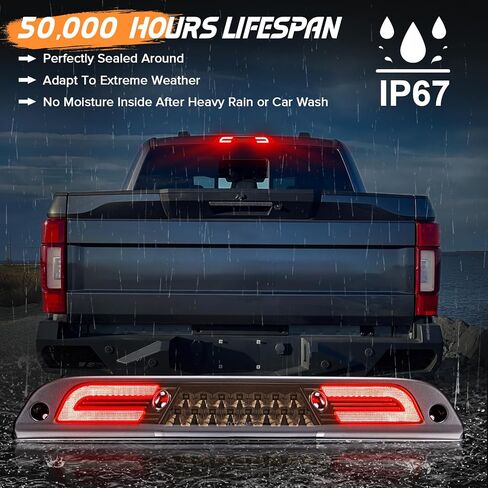 3rd Third Brake Lights Compatible with F150 2015-2020/for F250 F350 F450 2017-2020/for Ranger 2019-2020/for Maverick 2021-2023 Center High Mount Stop LED Light(Smoke Len) in Kuwait