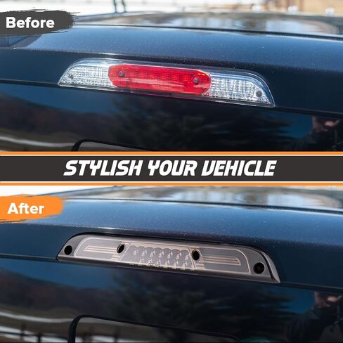 3rd Third Brake Lights Compatible with F150 2015-2020/for F250 F350 F450 2017-2020/for Ranger 2019-2020/for Maverick 2021-2023 Center High Mount Stop LED Light(Smoke Len) in Kuwait