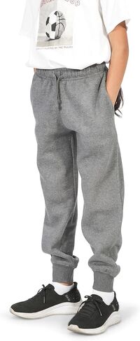 EVERYDAY KIDS Girls’ Black Cotton Fleece Sweatpants; Girls’ Activewear Jogger Pants - Soft and Breathable Cotton/Poly Blend (Size 18/20, Black) in Kuwait
