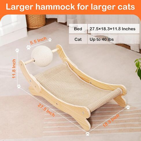 Cat Scratcher, Sisal Cat Scratching Bed, 19.6x13 inches Cat Scratch Chair, Cat Scratchers for Indoor Cats, cat Scratching Pad Lounger in Kuwait