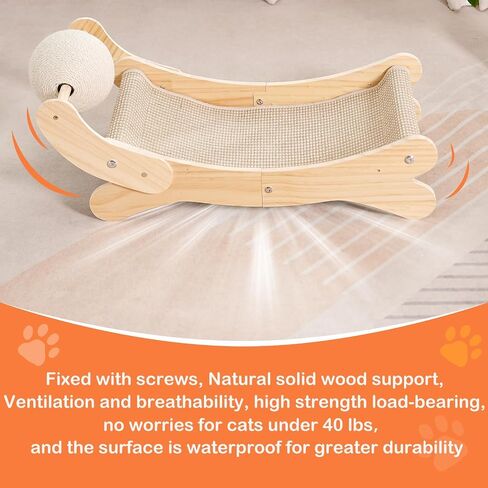 Cat Scratcher, Sisal Cat Scratching Bed, 19.6x13 inches Cat Scratch Chair, Cat Scratchers for Indoor Cats, cat Scratching Pad Lounger in Kuwait