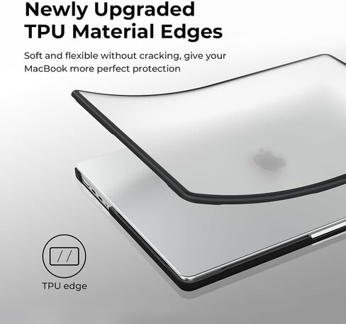 BlueSwan Matte Case for MacBook Pro 14 2025 2024-2021 M4 M3 M2 M1 Pro/Max, Compatible A3401 A3112 A2992 A2918 A2779 A2442, Hard Shell Protective Cover, Space Black Clear in Saudi Arabia