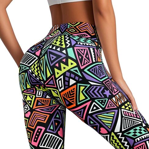 Women's High Waisted Printed Leggings Soft Stretchy Pants in Saudi Arabia
