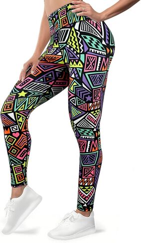 Women's High Waisted Printed Leggings Soft Stretchy Pants in Saudi Arabia