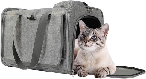Pet Carrier Large Medium Cat Bag,Soft Sided Pet Carrier for Puppy,Small Dog Carriers Carriers for Pet Sun Curtian Privacy Protection Travel Bag with Large Pocket in Saudi Arabia