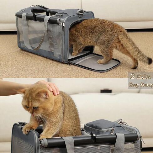 Pet Carrier Large Medium Cat Bag,Soft Sided Pet Carrier for Puppy,Small Dog Carriers Carriers for Pet Sun Curtian Privacy Protection Travel Bag with Large Pocket in Saudi Arabia