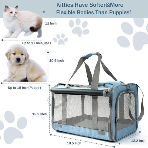 Pet Carrier Large Medium Cat Bag,Soft Sided Pet Carrier for Puppy,Small Dog Carriers Carriers for Pet Sun Curtian Privacy Protection Travel Bag with Large Pocket in Saudi Arabia