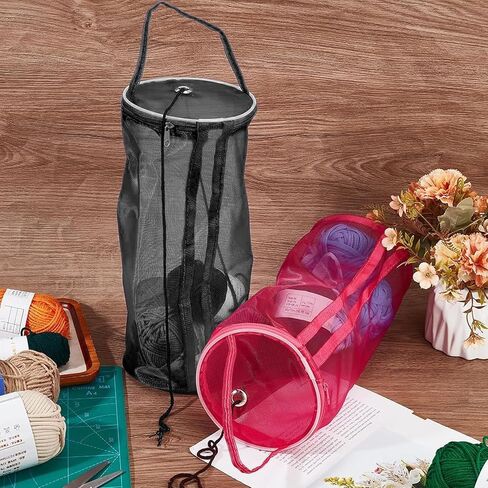 2PCS Yarn Storage Bag - Portable Knitting Wool Organizer, Small Ball Carrier - 2 Colors in Kuwait