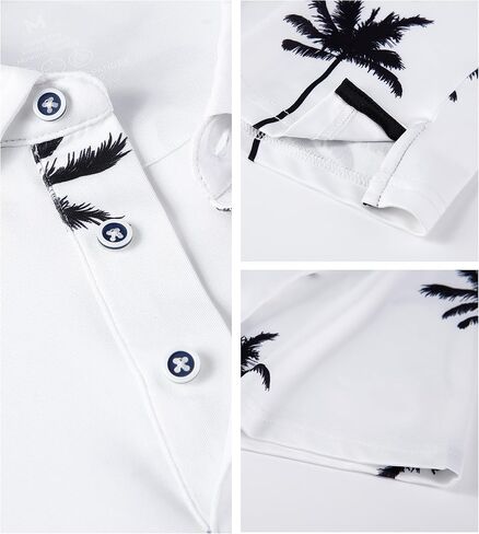 WARHORSEE Bubble Polo Shirts for Men Super Breathable Mens Golf Polo Shirts Jacquard Textured Golf Shirts Short Sleeve,DeepGreen,XL in Kuwait