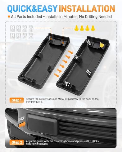 2pcs F150 Front Pumper Formper Cover Cover Cover Caper المتوافقة مع Ford F-150 2021 2022 2023 ، استبدل# ML3Z-17E810-AA ML3Z-17E811-A بالجانب الأيسر واليمين (الأسود غير اللامع) in Kuwait