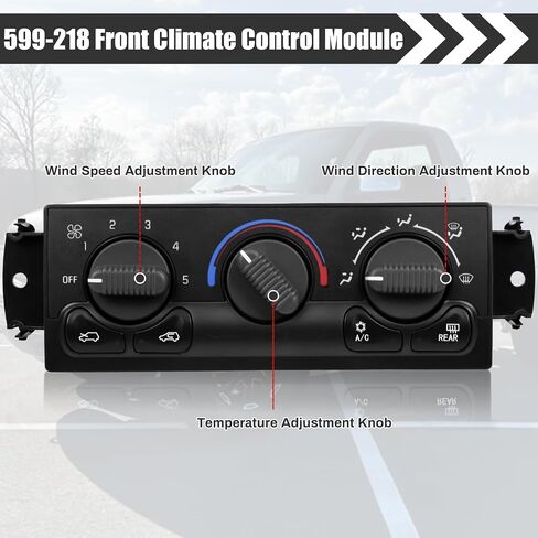 599-217 Front A/C Heater Comple Control Switch مفتاح لوحة متوافق مع 1996-2020 Chevrolet Express 1500 2500 3500 4500 Astro ، Chevy C4500 C5500 C6500،1996-2020 GMC Savari ، OE# 15073274 in Kuwait