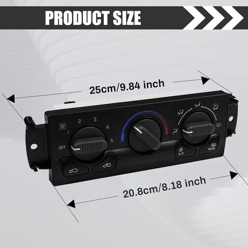 599-217 Front A/C Heater Comple Control Switch مفتاح لوحة متوافق مع 1996-2020 Chevrolet Express 1500 2500 3500 4500 Astro ، Chevy C4500 C5500 C6500،1996-2020 GMC Savari ، OE# 15073274 in Kuwait