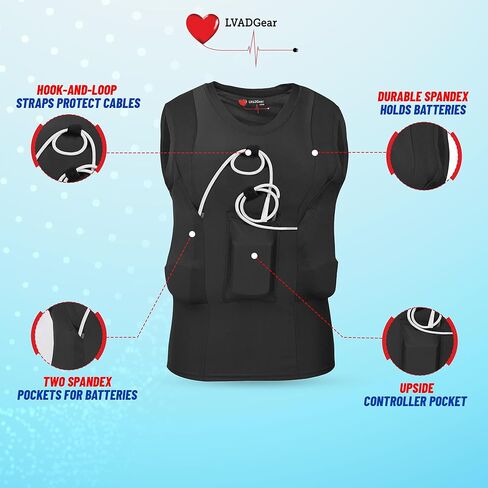 LVAD Women Tank Top for HeartMate | Ultrathin Spandex Mesh Fabric | Designed for Comfort & Safety in Kuwait