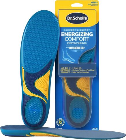 إن النعال اليومية للرجال في الدكتور شول مع هلام تدليك - تم إثباته سريريًا ، وطاقة طوال اليوم ، وتصميم الهلام الثلاثي الحاصل على براءة اختراع ، وامتصاص الصدمات ، ودعم القوس: 2 أزواج in Kuwait