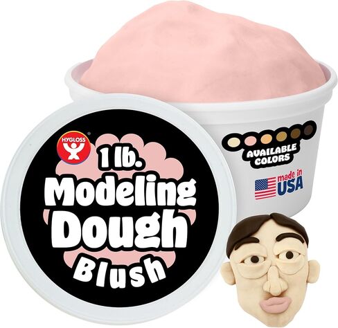 Hygloss Play Modeling Dough – Multicultural Skin Color Dough Unscented - Safe & Non-Toxic for Kids Arts & Crafts - Party Favors - Classroom Supplies - 1lb - Cappuccino Color in Kuwait