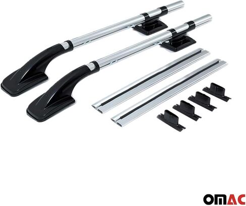 OMAC Aluminium Roof Rack Side Rails for Nissan NV200 2013-2021 Black 2X Alu in Saudi Arabia