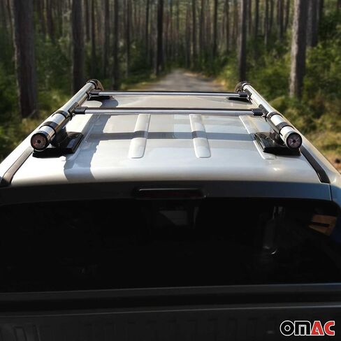 OMAC Aluminium Roof Rack Side Rails for Nissan NV200 2013-2021 Black 2X Alu in Saudi Arabia