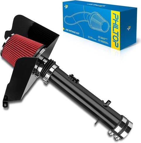 Philtop High Performance Aluminium Air Comply System System مع مرشح لعام 2016 2017 2018 2018 2020 Tacoma 3.5L زيادة التسارع وهرل المحرك ، وقوة الحصان وعزم الدوران in Kuwait
